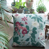 대폭 원단 15수 바이오워싱 린넨 프리플라워 3색, 민트