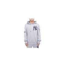 프로 스탠드ard MLB 뉴욕 양키스 Logo Grey/Navy P/O 후드티 LNY531152-GRY