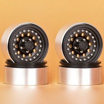 아우디 Q7 인젝터 금속 합금 비드락 휠 림 RC 모델 자동차 타이어 트랙 SCX10 YIKONG 4 인치, 19.LT18053 Black