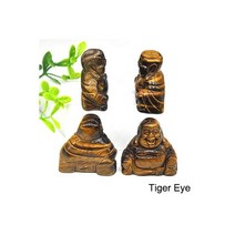 부처님 부처 자연 치유 크리스탈 스톤 조각 Maitreya Fengshui 동상 공예 비즈 Reiki 석영 차크라 홈 인테리어127076, 20Pcs, Tiger Eye