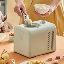젤라또 기계 아이스크림 제조기 메이커 머신 우유 가정용 수제 소프트 만들기, 그린