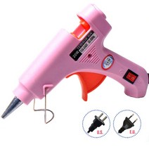 글루건 20W 핫 멜트 글루 건 7mm x 200mm 스틱 미니 가정용 DIY 산업용 열 온도 전기 수리 도구, [01] 20W, [02] Black glue gun, [02] EU