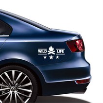 차박 캠핑 동호회 차량용 데코 스티커 새차선물 차량용품 드레스업 카스티커 커스텀, 중형, 옐로우