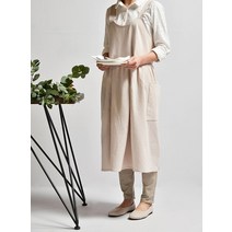 한복 장금이 앞치마 유치원 보육 교사 카페 원피스 형 여성 크로스 백 앞치마 일본 가사 베이킹 랩 코튼 린, 01 WHITE
