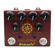 Demonfx King Of Drive 일렉트릭 기타 페달 클론 킹 오브 톤 오버 드라이브 싱글 갓 재발행 페달 기타