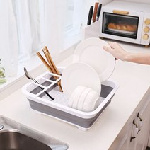 심플업 접이식 물빠짐 실리콘 식기건조대 캠핑 건조대