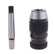 2PCS/세트 MT2 B16 자체 조임 드릴 척 1-16mm 클램핑 아버 키리스 MK2 밀링 드릴링 머신 선반 도구 액세서리, One Color, One Size
