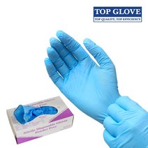 탑글러브 니트릴 장갑 파우더프리 M, 1box, 100매입, 중(M)