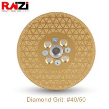 raizi 100115125mm 다이아몬드 커팅 디스크 대리석 콘크리트 세라믹 타일 컷 m14 앵글 그라인더 원형 톱날 플랜지 포함, 125mm, 5 8-11 스레드, 조잡한
