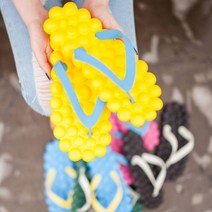 여성 슬리퍼 쪼리 5컬러 유니크 버블 플립플랍 행텐 조리