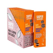 Soopergood의 무설탕 초콜릿 - 오렌지 함유 66% 코코아 - 완전 채식주의자 - 글루텐 프리 - 저탄수화물 - 스테비아 첨가 - 케토 초콜릿 - 말티톨 없음 - 40g 바