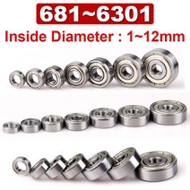 세라믹베어링 정밀 미니어처 베어링 고속 장난감 모터 모델 소형 내경 1 1.5 2 2.5 3 4 5 ~ 12mm 681 6301ZZ, 104.More contact seller - 5Pcs