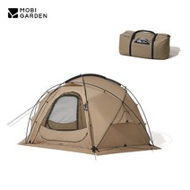 MOBI GARDEN 모비가든 캠핑 텐트 COMMANDER 160/185/245 돔텐트 돔쉘터 넓은 공간 탄색, 185