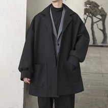 모직 코트 하프코트 남성 고등학생 등교길 겨울 트렌치코트 올매치 학교가자 대학생 재킷 커플