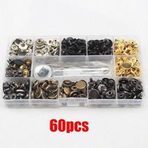 불박기 가죽 공예 불박 도장 기계 제작 인쇄 12.5mm 스냅 패스너 키트 금속 단추 스 터 드 4 설치 도구 옷 자 켓에 대 한 6 색, 60 pcs