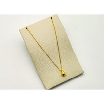 PURE GOLD 24K 순금 1돈 워터 드롭 목걸이(18K 연결고리 장식)