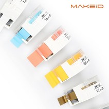 로드메일코리아 MAKEiD 라벨테이프 12mm 라벨기테이프 호환라벨 라벨지스티커 간편한사용 라벨프린터리본, 1개, RM-12T 투명바탕 검정글씨
