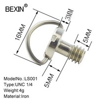 BEXIN 퀵 릴리스 플레이트 어댑터 나사 삼각대 용 1/4 인치 D-링 카메라 마운트 나사 모노 포드 볼 헤드 ds, 01 LS001  1PC