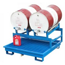 오일 드럼통 거치대 랙 회전 롤러 받침대 캐리어 홀더, 바퀴가 달린 싱글 버킷 스탠드