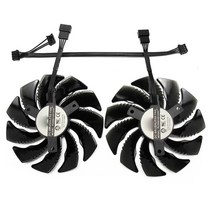 그래픽카드 팬 수리 부품 t129215su 88mm 기가바이트 gtx1050 ti 1060 1070 ti 1080 rx 470 480 570 580 pld09210s12hh, 검은 색
