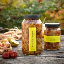 [초코써니 약돌배약도라지청] 배도라지 카페 수제청 과일청 500g 답례품 차 선물 세트, ●1kg약돌배약도라지대추생강(효녀효부)청포장