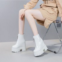 통굽워커 13cm 가죽 여성워커부츠 여자앵글부츠