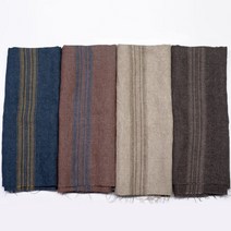 (리투아니아)패턴린넨원단(반마)90X75cm, 4.다크쵸콜릿