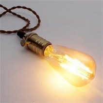 더쎈 동성 LED 에디슨 전구 ST64 4W 2200K, 전구색, 2개