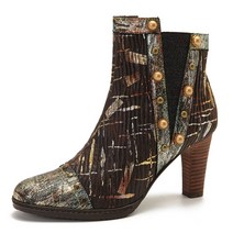 해외직구 프리미엄 가죽 핸드메이드 앵클부츠 퀸 파티 하이힐 구두 by the shoes on