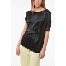 Ann Demeulemeester SILK-SATIN 아멜리아 탑 위드 보트 NECKLINE 2102WTO03145099