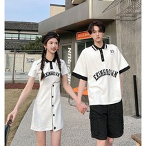 커플 시밀러룩 촬영 데이트 데일리 여행 세트 휴양지