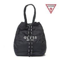 게스 블랙 퀼팅 드로우스트링백 AM4A4O11