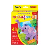 아모스 5000 탱탱 10g 4색 인도코끼리 지점토 유치원 어린이집 만들기 클레이슬라임 아이클레이 1204EA, 본상품선택