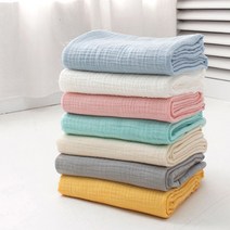 대폭 면100% NEW 바이오워싱 요루 이중거즈 블랭킷 수건 손수건 이불 행주 사계절 원단 [7색상], 네츄럴