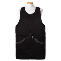 조끼형 앞치마 점조끼 생활방수 식당 주방 업소용 빅사이즈 앞지퍼 가정용, FREE, 검정, 1개