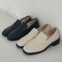 라운드코 경량 로퍼 학생구두 단화 낮은굽 심플한로퍼
