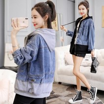 가바바 여성 후드 청자켓 한번에 두가지 느낌 데일리 데님자켓 G29844
