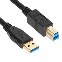 USB3.1 AB케이블 블랙 0.3M 고속 프린터케이블 AM-BM 노트북 PC, 0.5M