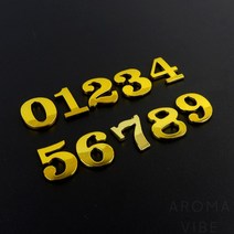 5P 층수알림 입체형 숫자스티커 부착식 금색, 22222, 본상품선택