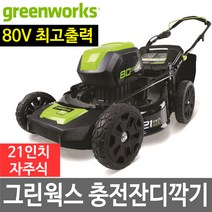 그린웍스 80V 자주식 제초기 잔디깍는기계 잔디깍기, 02 2Ah일반형배터리 1개/고속충전기