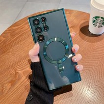 갤럭시 맥세이프 케이스 무선 충전 케이스용 마그네틱 도금 유리 커버 S22 S21 울트라 플러스 투명 렌즈 10 피스162863