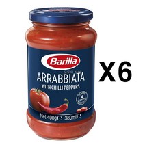 [바릴라] [모두의상인] 이탈리아 1등 토마토스파게티소스(아라비아따) 6입, 400g