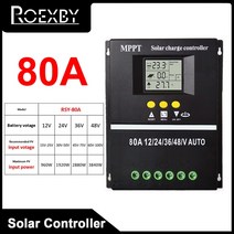 ROEXBY 태양광 충전 컨트롤러 도구 MPPT 12V 24V 36V 48V LCD 듀얼 USB 고속 충전기 납산 리튬 배터리 100A 80A 60A, 2.80A - 12V 24V 36V 48V Auto