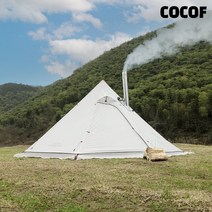 코코프 겨울 동계용 화목난로텐트 인디언 피라미드형 3color, 화이트 중형