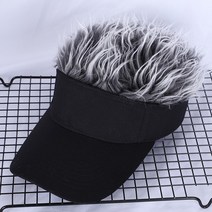 가발모자 가발썬캡 가발선캡 스파이크 된 털이있는 야구 모자 가발 야구 모자 스파이크 가발 남성 여성 캐, 04 GY