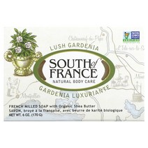 South of France 러쉬 가드니아 유기농 시어 버터가 함유된 프렌치 밀링 비누 (170 g) 5팩