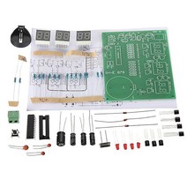 YUJIAN LED 전자 시계 부품 디지털 시계 키트 6 자리 DIY 회로 기판 녹색, 80 × 60 × 20mm, 금속