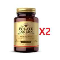 솔가 Folate 엽산 1000mcg 120정 2개 활성엽산 활성형엽산