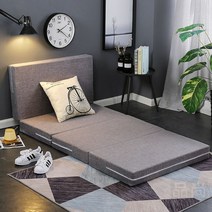 접이식토퍼 매트리스 바닥 이불 두꺼운 침대 퀵슬립 푹잠 패밀리 수면 푹신한, 80cmx200cm*8cm, 멜란지그레이