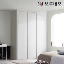 보루네오 10cm 네오 여닫이 작은방 붙박이장 5자 6자 7자, 화이트10cm